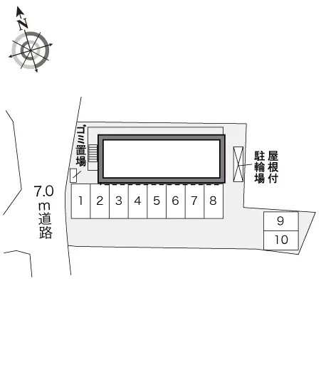 ★手数料０円★岡山市北区久米 月極駐車場